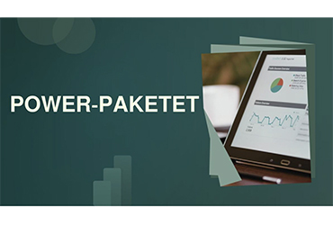Grön bild med Powerpaketet – Kurspaket för affärsanalys