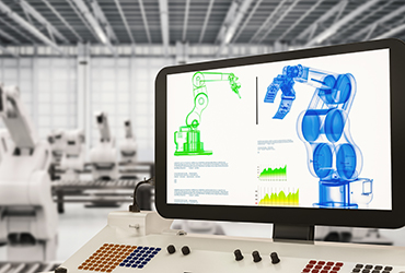 Investera i smarta fabriker - robot på bild