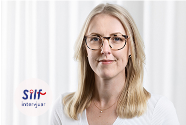 Bild på Sara Jonsson med text Silf intervjuar