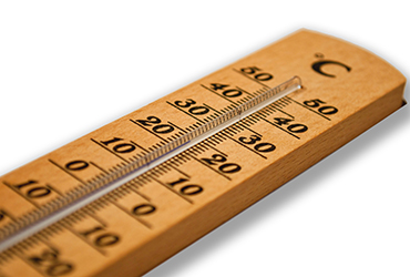 En termometer i trä